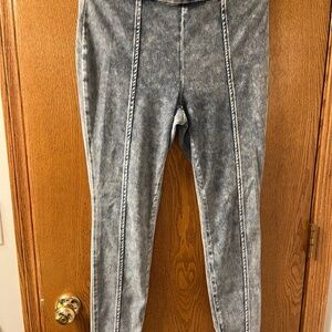 Lori Goldstein Knit Denim Stirrup Leggings